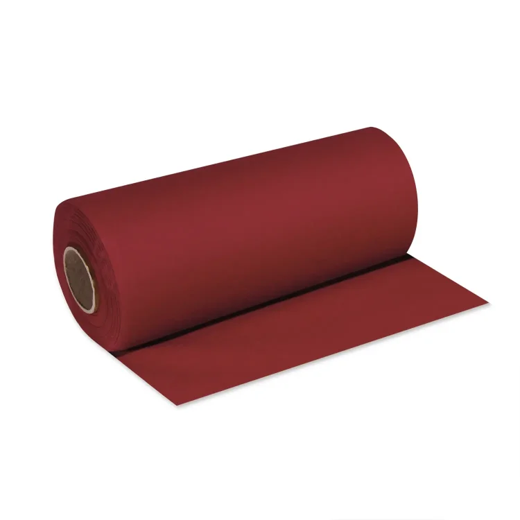 bordowy bieżnik flizelinowy z perforacją nacięciem co 120 cm 40 cm x 24 m dekoracja stołu burgund