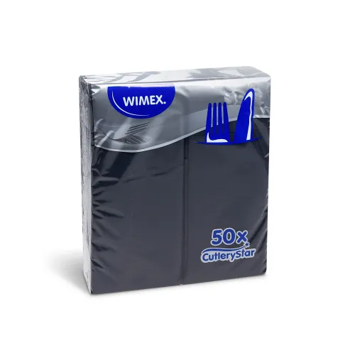 czarne kieszonki na sztućce papierowe 2w 32x38 cm 50 sztuk kangurki do restauracji