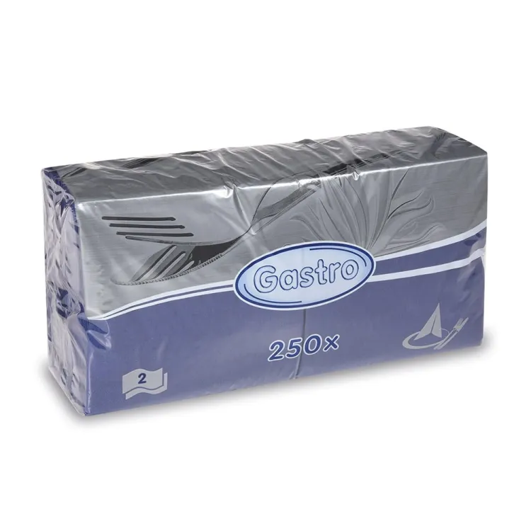granatowe serwetki papierowe 33x33 cm 2-warstwowe 250 sztuk dekoracja stołu navy blue opakowanie