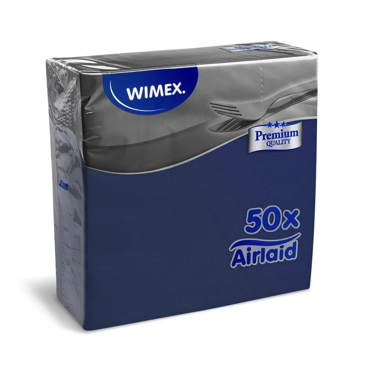 granatowe serwetki flizelinowe 40x40 cm 50 sztuk dekoracja stołu navy blue airlaid
