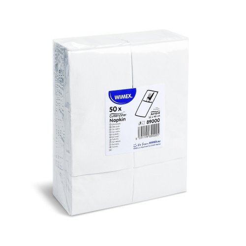 Serwetki kieszonki na sztućce airlaid białe 40x32cm  op. 50 szt.