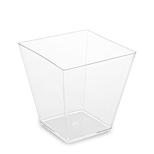 przezroczysty pucharek finger food piramida 230 ml 20 sztuk na sałatki i desery cateringowe