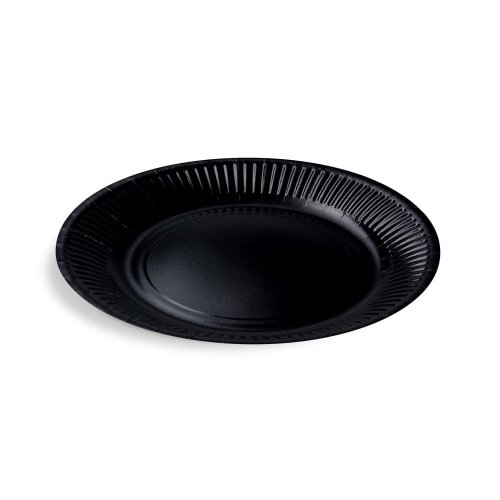 Talerzyki papierowe czarne 23 cm 10 szt.