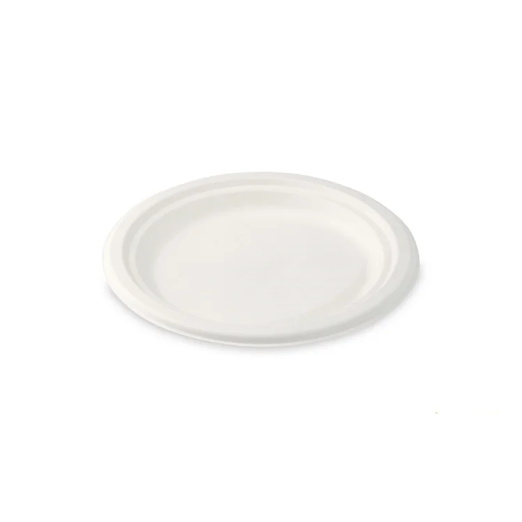 Talerze z trzciny cukrowej białe 17,5cm 50szt