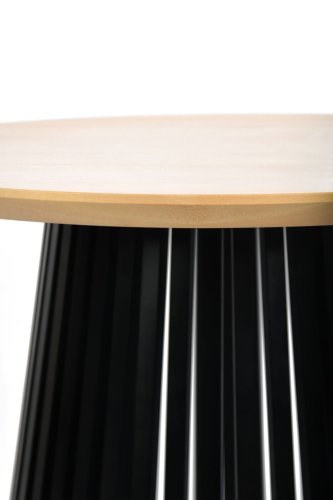 Nowoczesny Stół industrialny LAMELLO DREWNIANY 80cm