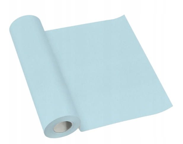 błękitny bieżnik flizelinowy z perforacją nacięciem co 120 cm 40 cm x 24 m dekoracja stołu na chrzest komunię