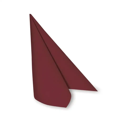 bordowe serwetki flizelinowe 40x40 cm 50 sztuk dekoracja stołu burgund airlaid po złożeniu