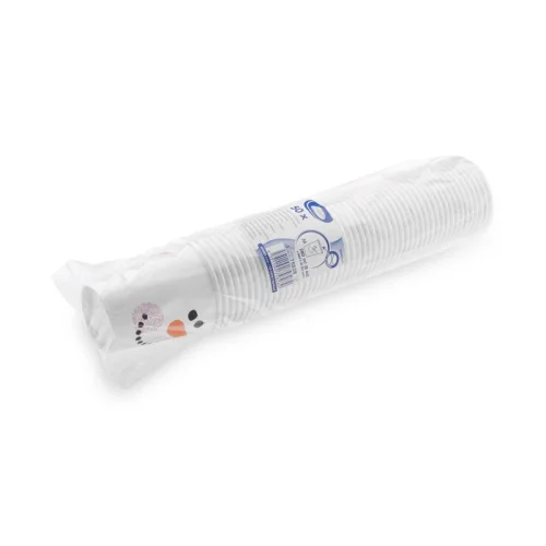 Świąteczne jednorazowe kubki papierowe z nadrukiem bałwanka o pojemności 250-280 ml opakowanie