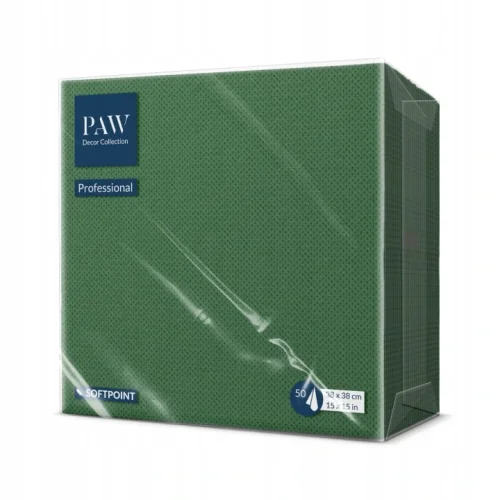 Serwetki papierowe zielone Softpoint 38x38 cm – 50 sztuk. opakowanie