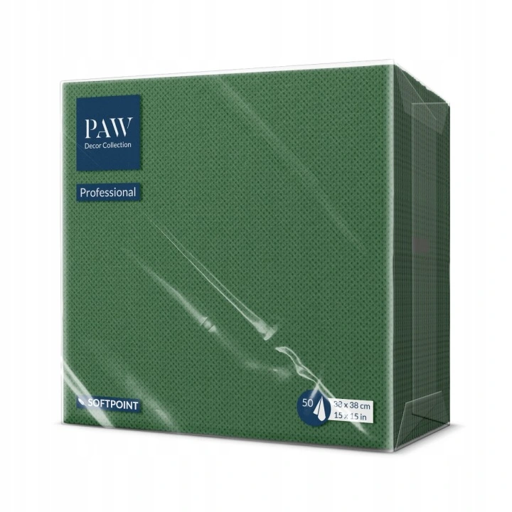 Serwetki papierowe zielone Softpoint 38x38 cm – 50 sztuk. opakowanie